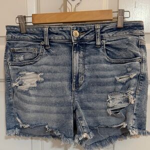 American Eagle Outfitters Ripped Blue Jean Shorts